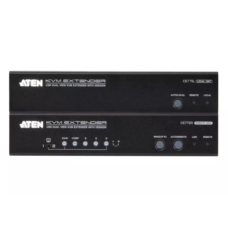 ATEN CE775 AV extender AV transmitter & receiver Black