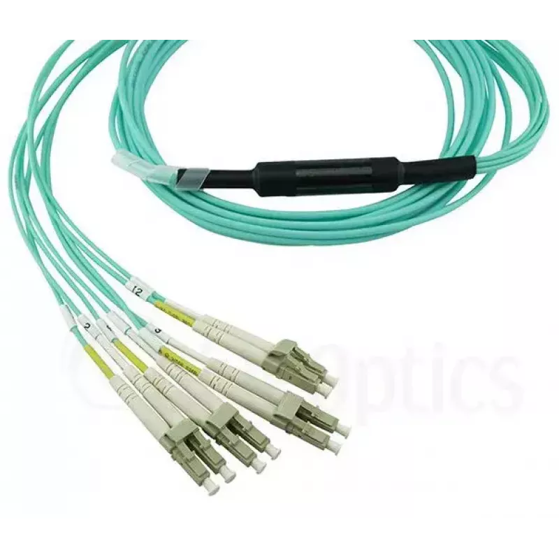 Fibre optic cable BlueOptics MTP-4LC-M10M 10 m OM3 MTP to 4×LC full duplex