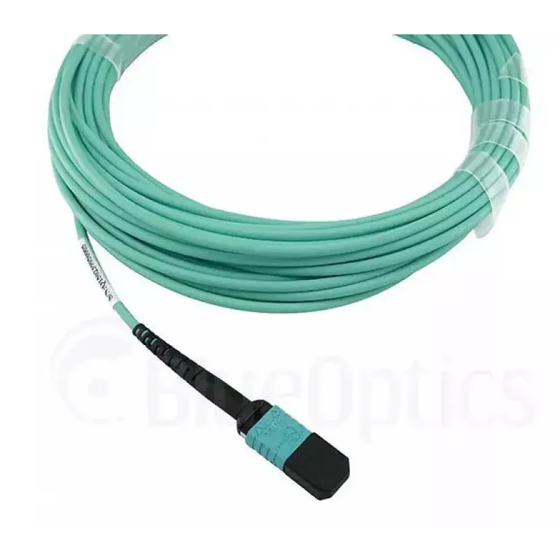 Fibre optic cable BlueOptics OCTCABLE10M-SR 10 m OM3 MPO to 4×LC Aqua