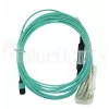 Fibre optic cable BlueOptics OCTCABLE10M-SR 10 m OM3 MPO to 4×LC Aqua