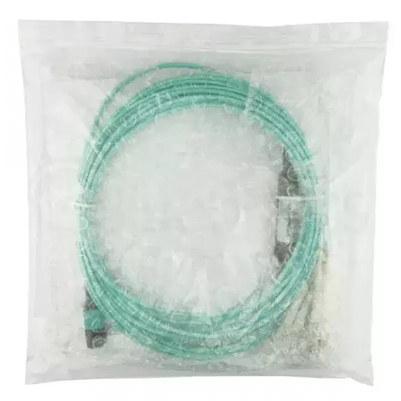 Fibre optic cable BlueOptics OCTCABLE10M-SR 10 m OM3 MPO to 4×LC Aqua