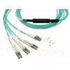 Fibre optic cable BlueOptics OCTCABLE10M-SR 10 m OM3 MPO to 4×LC Aqua
