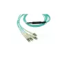 Fibre optic cable BlueOptics SFP5141EU10MKB 10 m OM3 MPO to 4×LC aqua