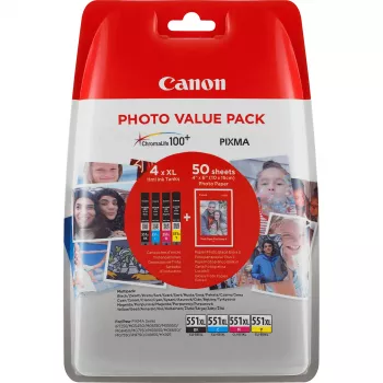 Ink Cartridge Canon CLI-551XL High Yield BK/C/M/Y 4-pack