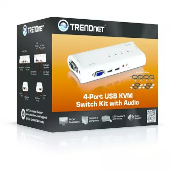 KVM Switch Trendnet TK-409K USB VGA 2048x1536 1.6m Wired Blue