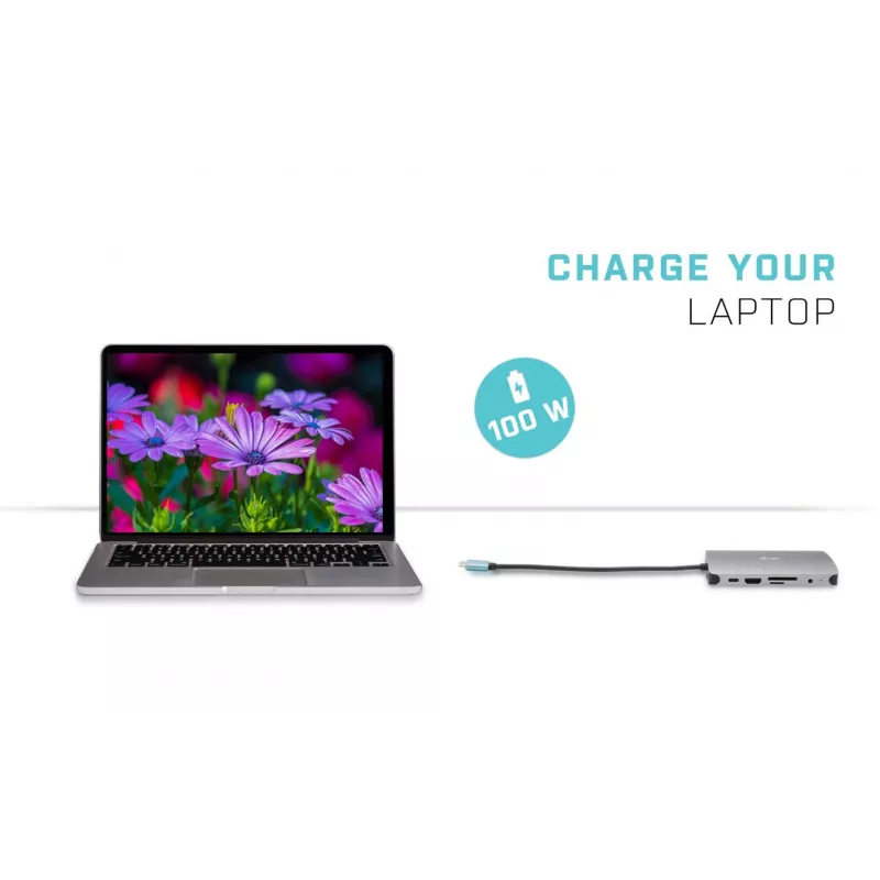 i-tec Metal USB-C Nano Dock HDMI/VGA with LAN + Universal Charger 77 W