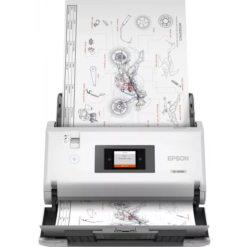 Epson WorkForce DS-32000 Sheet-fed scanner 600 x 600 DPI A3 White