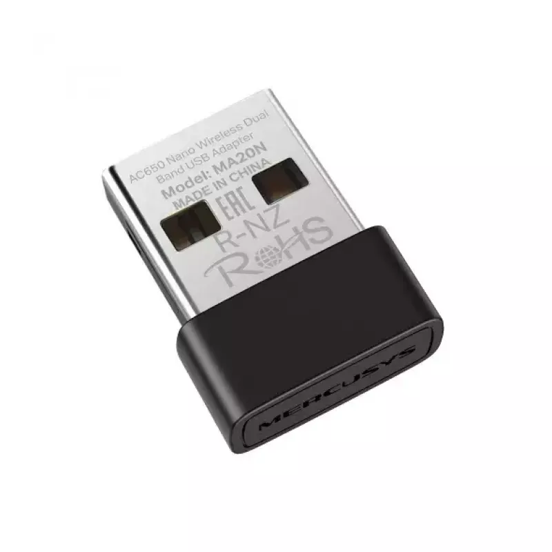 Wireless Adapter Mercusys MA20N USB Type-A Male Black