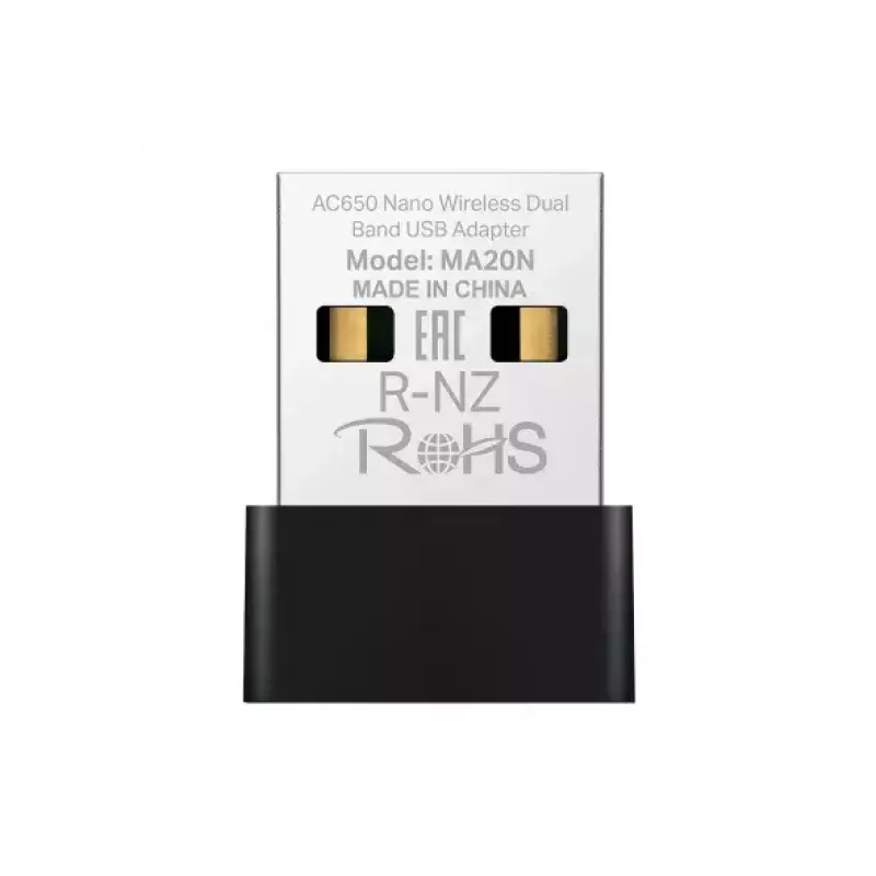 Wireless Adapter Mercusys MA20N USB Type-A Male Black