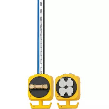 Power Extension Brennenstuhl 1151160100 5m 4 AC Outlets Indoor Black Yellow