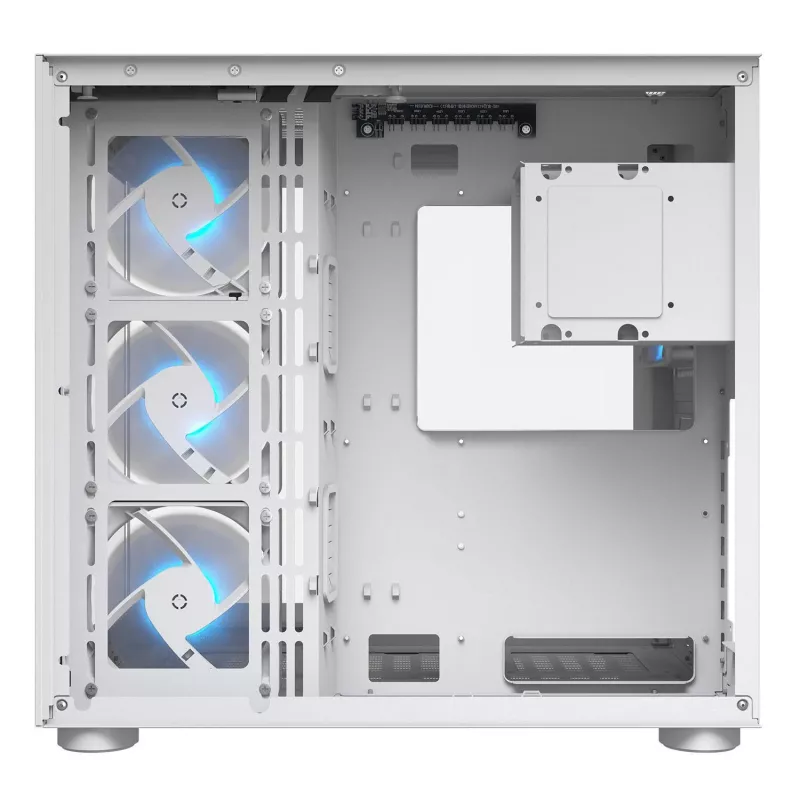 PC Midi Tower Case Cougar FV150 ARGB White — ATX/Micro-ATX/Mini-ITX, 3x120mm front, 1x120mm rear, 2x3.5 inch + 2x2.5 inch bays, USB 3.2 Gen1