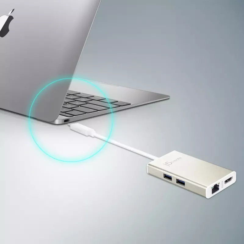 USB Type-C Multi-Adapter j5create JCA374-N Wired 60W 4K