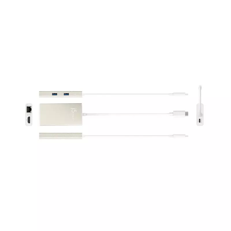 USB Type-C Multi-Adapter j5create JCA374-N Wired 60W 4K
