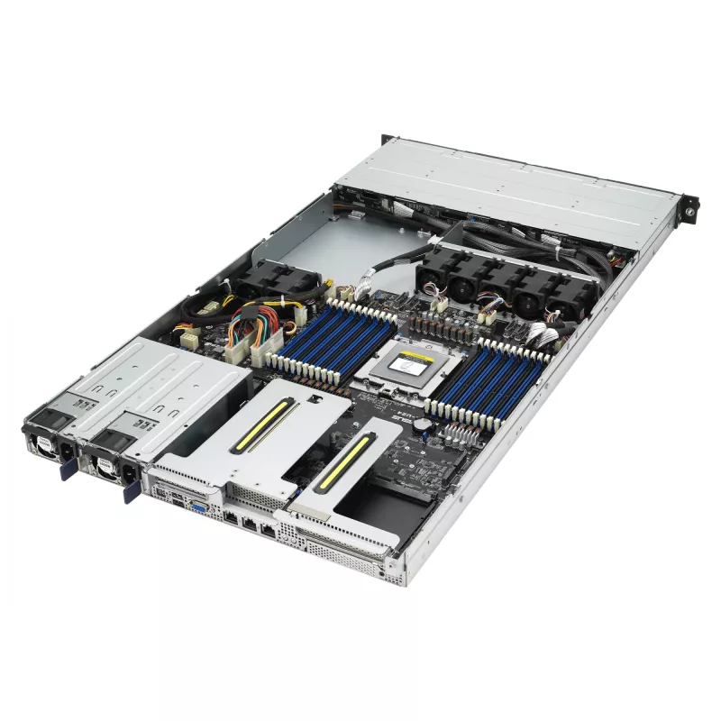 ASUS RS500A-E12-RS4U Socket SP5 Rack (1U) Black, Silver