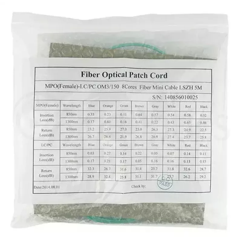 Fibre optic cable BlueOptics MC6709309-010-BO 10 m OM3 MPO to 4×LC (50 µm) aqua