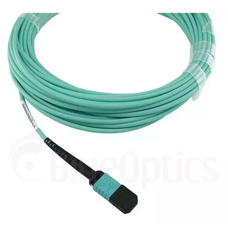 Fibre optic cable BlueOptics MC6709309-010-BO 10 m OM3 MPO to 4×LC (50 µm) aqua