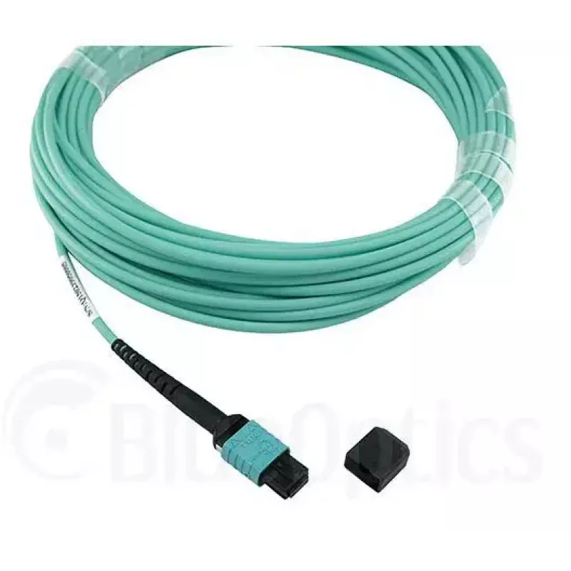 Fibre optic cable BlueOptics MC6709309-010-BO 10 m OM3 MPO to 4×LC (50 µm) aqua