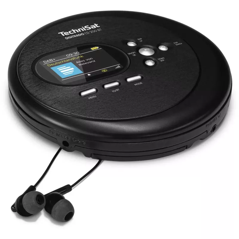 Portable CD player TechniSat DIGITRADIO CD 2GO BT Black MP3 DAB+ FM