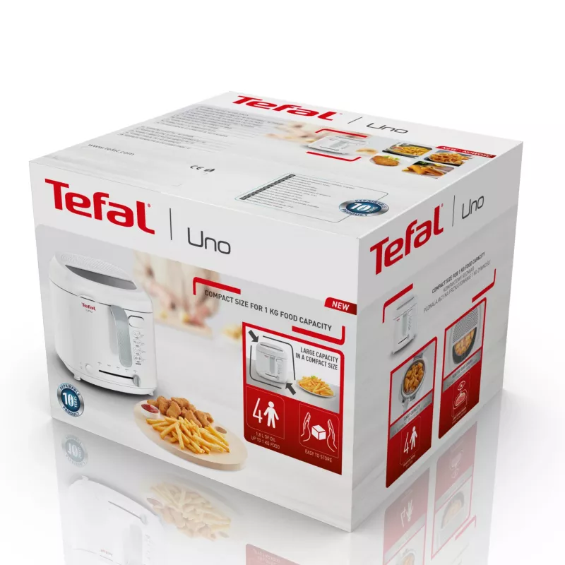 Tefal Uno FF203130 fryer Single 1.8 L Stand-alone 1600 W Deep fryer White