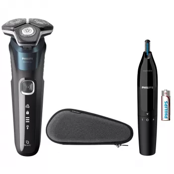 Electric shaver Philips SHAVER Series 5000 S5889/11 Wet and Dry Rotation shaver SteelPrecision blades