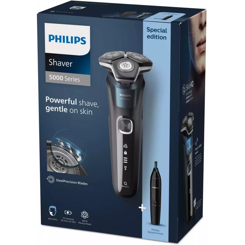 Electric shaver Philips SHAVER Series 5000 S5889/11 Wet and Dry Rotation shaver SteelPrecision blades