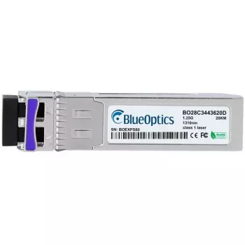 Network transceiver module BlueOptics AT-SPBD20DUAL-14-BO — fiber optic SFP, cSFP interface, LC connector, aluminium