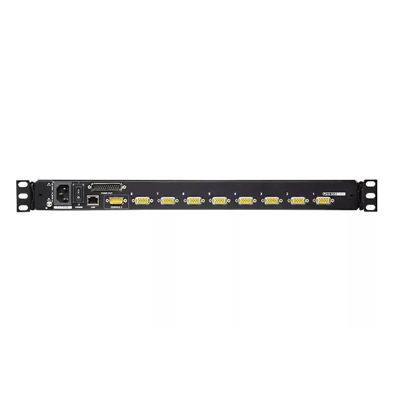 ATEN 8-Port 17 inch LCD KVM Switch Over IP (USB - PS/2 VGA) with USB Peripheral port