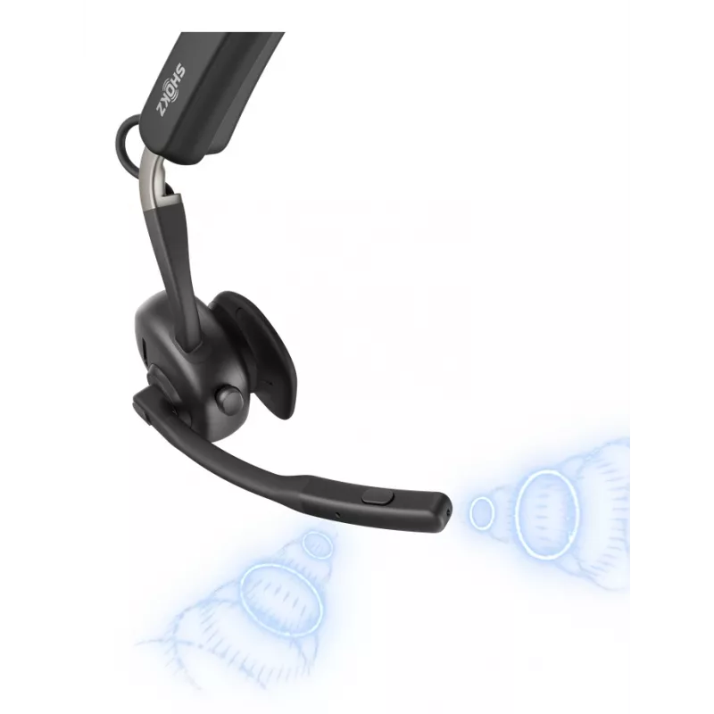 SHOKZ OpenMeet UC Wireless Bluetooth Bone Conduction Videoconferencing Headset with USB-C adapter