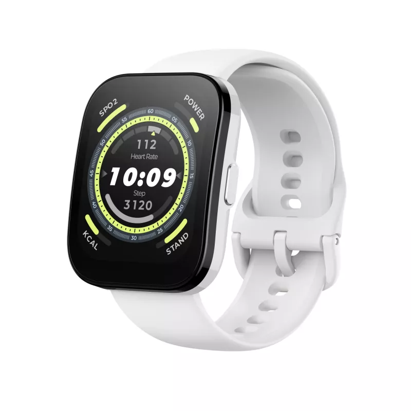 Amazfit Bip 5 4.85 cm (1.91 inch) TFT 45.9 mm Digital 320 x 380 pixels Touchscreen White GPS (satellite)