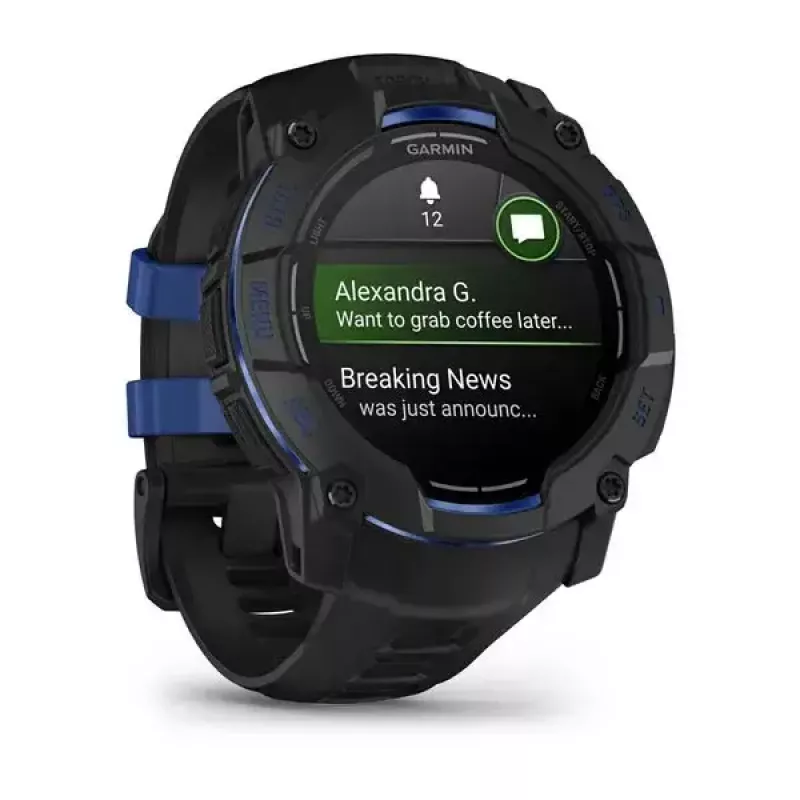 Smartwatch GARMIN Instinct 3 45 mm, 1.3 inch AMOLED, 416×416, GPS, aluminium/GFRP case, silicone band
