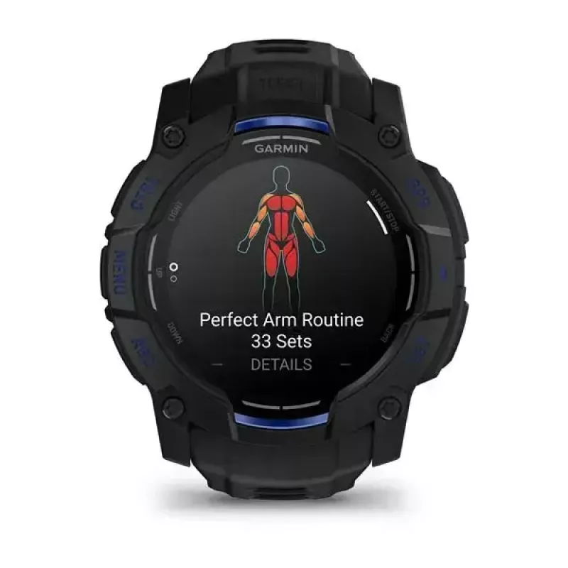 Smartwatch GARMIN Instinct 3 45 mm, 1.3 inch AMOLED, 416×416, GPS, aluminium/GFRP case, silicone band