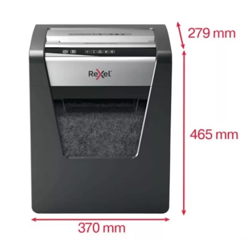 Rexel Momentum M510 Micro Cut Paper Shredder P5, Micro-cut shredding, 2 x 15 mm, 23 L, 250 sheets, 58 dB, Buttons