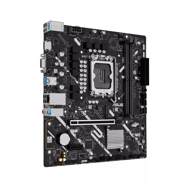 Motherboard ASUS PRIME H810M-K — Intel H810, LGA 1851 (Socket V1), micro ATX, DDR5, up to 128 GB, M.2 & SATA III, Gigabit Ethernet