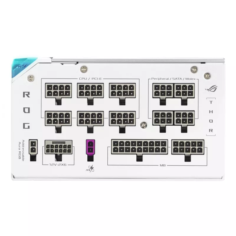 Power supply unit ASUS ROG THOR-1200P3-WHITE-GAMING 1200 W ATX 20+4 pin, 80 PLUS Platinum, white