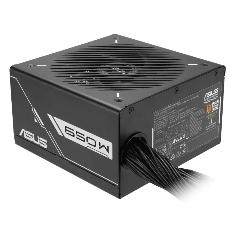 Power supply unit ASUS Prime 650W ATX 20+4 pin, 80 PLUS Bronze, black, 13.5 cm fan