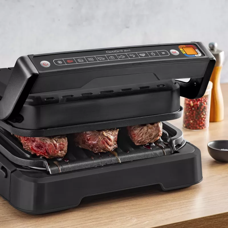 Contact Grill Tefal OptiGrill 2in1 GC7728 2100W Black