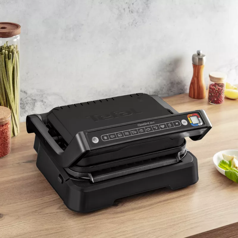 Contact Grill Tefal OptiGrill 2in1 GC7728 2100W Black