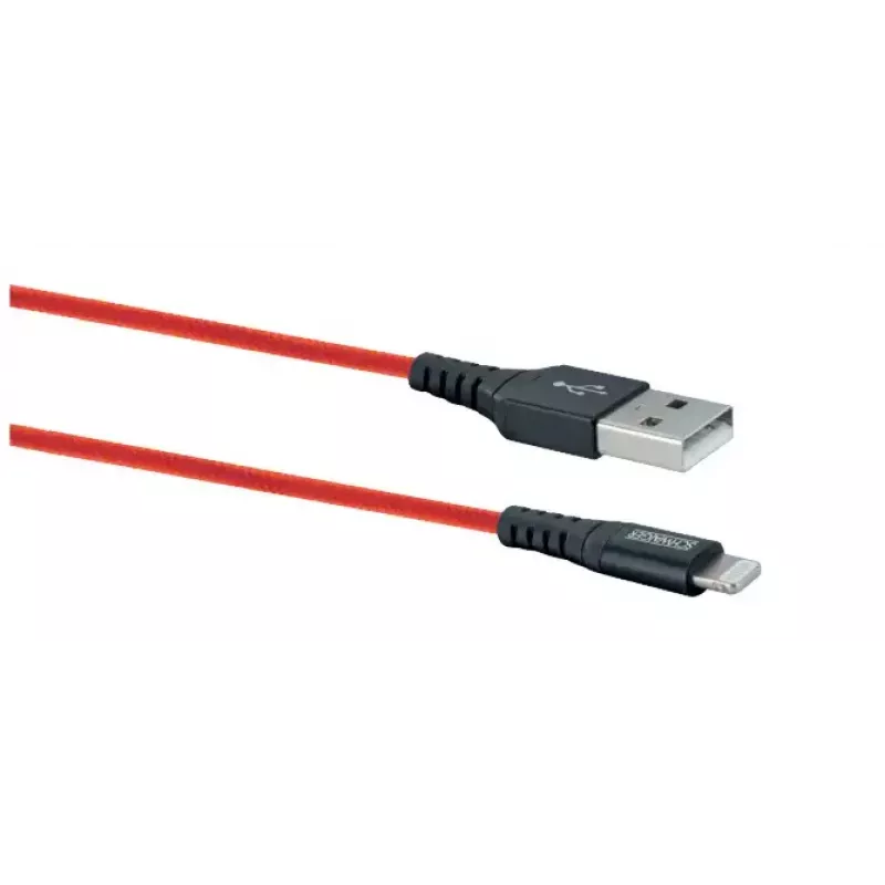 Mobile phone USB A to Lightning cable SCHWAIGER LPRO410 501, USB 2.0, 1.2 m, red