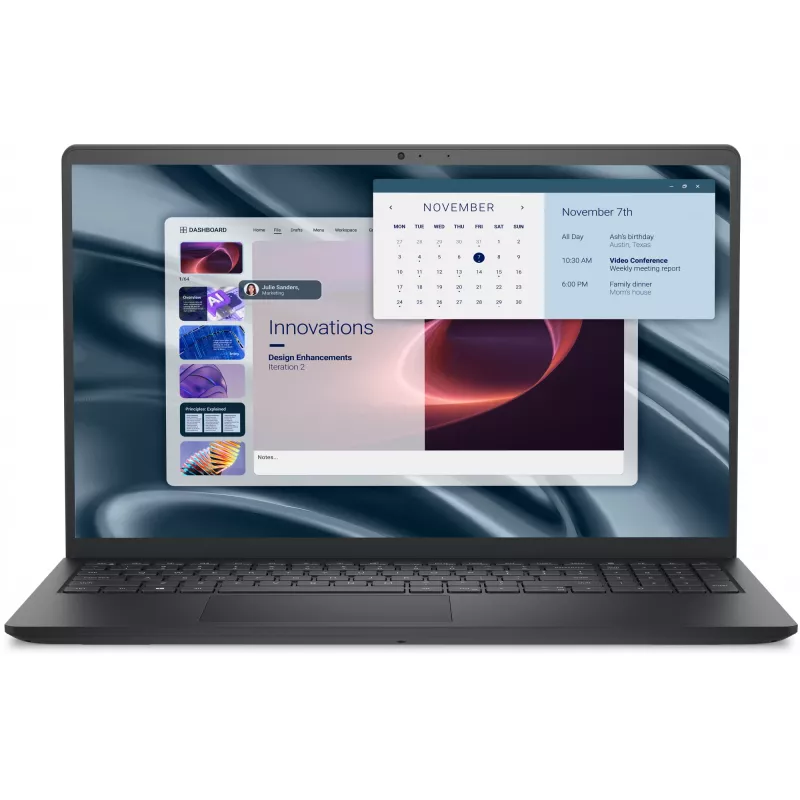 DELL Pro 15 Essential PV15255 AMD Ryzen™ 3 7320U Laptop 39.6 cm (15.6 inch) Full HD 8 GB LPDDR5-SDRAM 512 GB SSD Wi-Fi 5 (802.11ac) Windows 11 Pro German Black