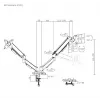 Gas spring monitor mount eSTUFF GLB227012, adjustable height, VESA compatible