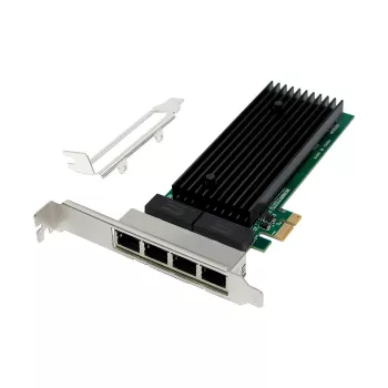 PCIe x1 Network Card MicroConnect MC-PCIEX1-82575-Q with Intel 82575 Controller