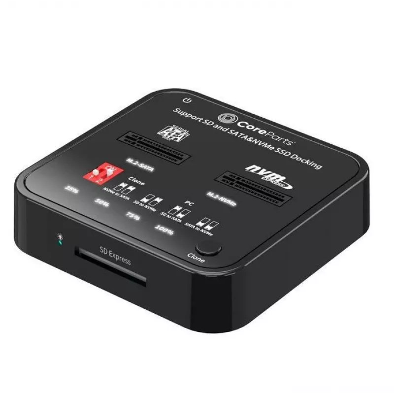 Media Duplicator CoreParts MS-CLONER-M2-SD Black USB Type-C M.2