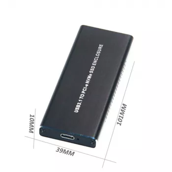 CoreParts MSUB8001 storage drive enclosure SSD enclosure Black M.2