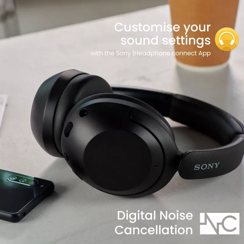 Sony WH-XB910N - Black, Wireless, Calls/Music, 7 - 25000 Hz, 252 g, Headphones, Black