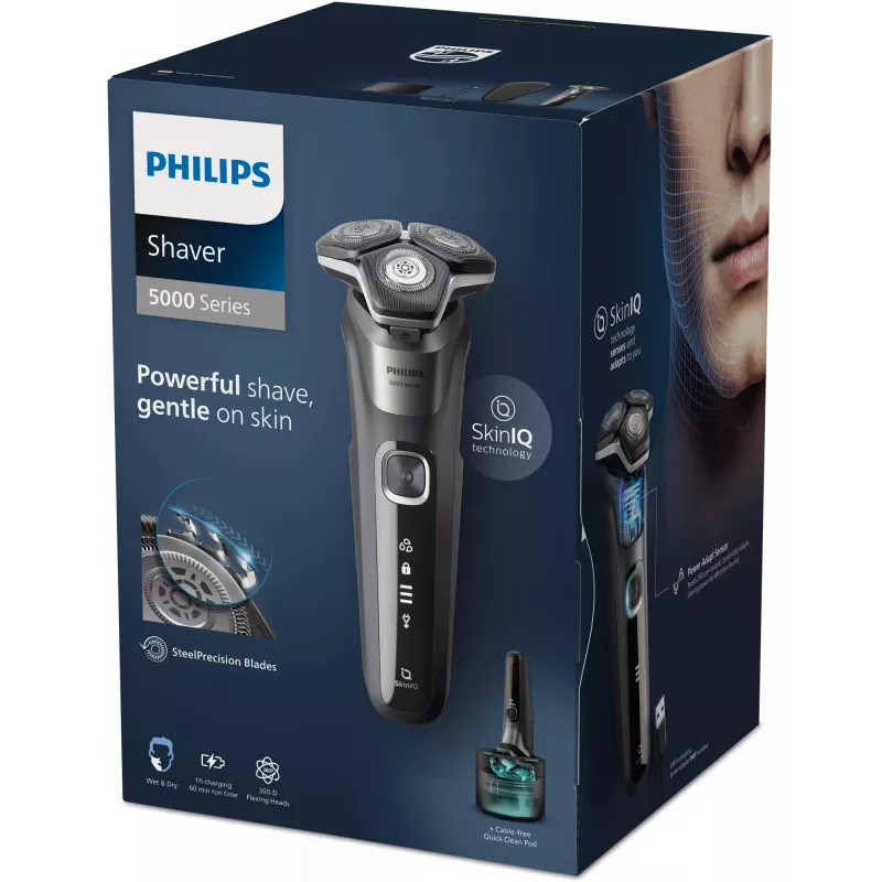 Electric shaver Philips SHAVER Series 5000 S5887/50 Wet and dry with SteelPrecision blades