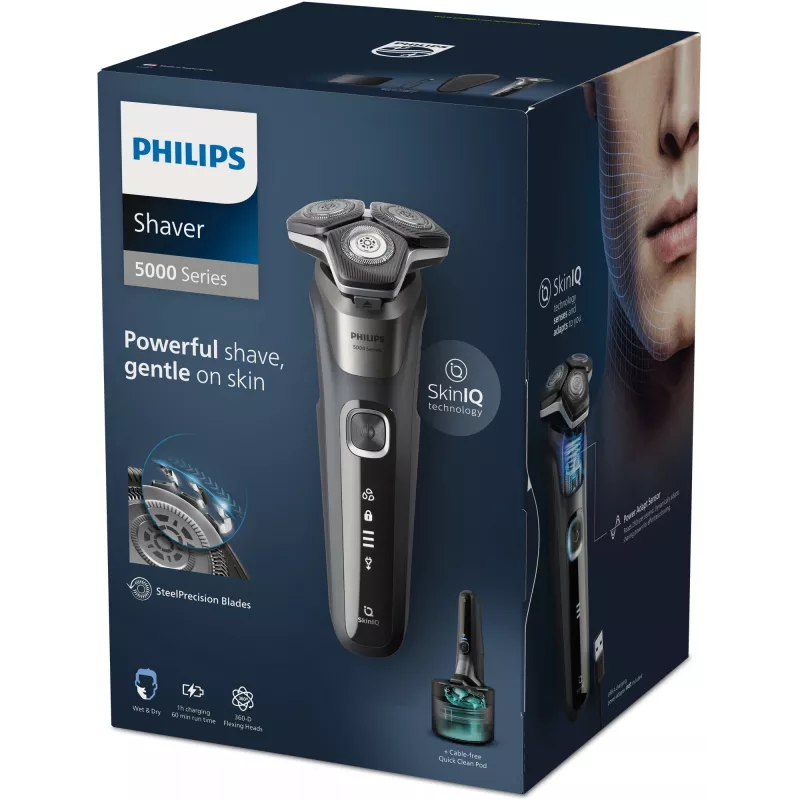 Electric shaver Philips SHAVER Series 5000 S5887/50 Wet and dry with SteelPrecision blades