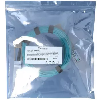 Fiber optic cable BlueOptics QSFP56 to QSFP56 10 m, male-to-male, orange