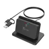 j5create JUR261 USB™ Smart Card / CAC Reader Stand, USB Type-A/USB Type-C, Black, 95 g