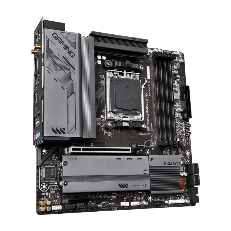 Motherboard GIGABYTE B650M GAMING X AX — AMD B650, Socket AM5, Micro ATX, DDR5, 4 DIMM, 2x M.2, Wi‑Fi 6E, 2.5GbE