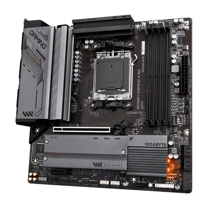 Motherboard GIGABYTE B650M GAMING X AX — AMD B650, Socket AM5, Micro ATX, DDR5, 4 DIMM, 2x M.2, Wi‑Fi 6E, 2.5GbE